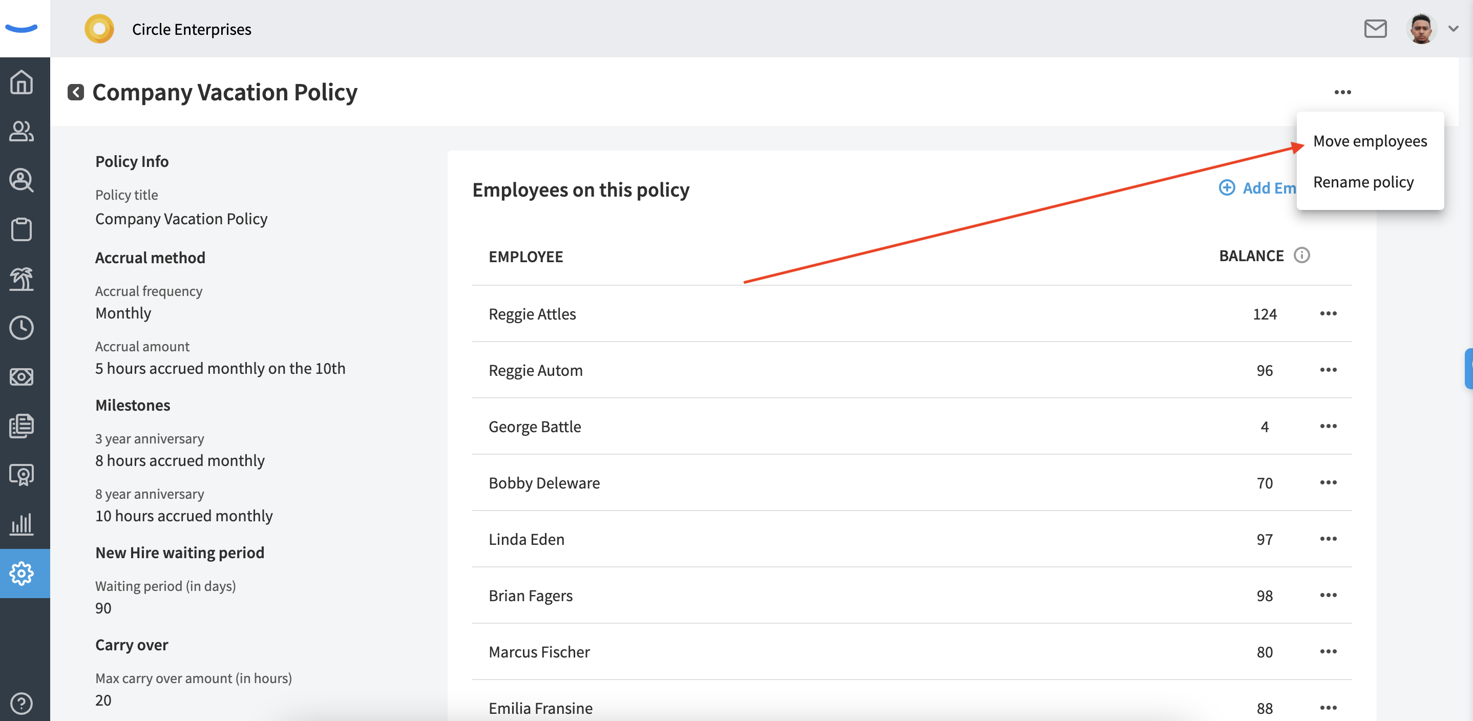 Moving Employees From One Policy to Another